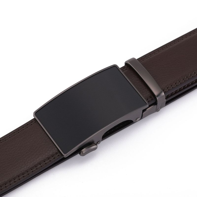 Men's Premium Cowhide Leather Belt With Automatic Buckle - Business & Casual Wear_voghion.com