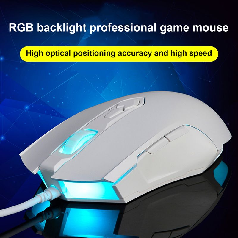 Xinweiqing Wired 7 Backlight DPI Adjustable Professional E-sport Gaming USB Mouse for Computer_voghion.com