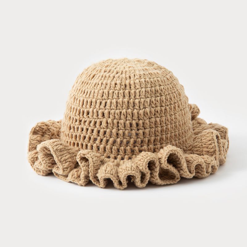 Cappello di lana intrecciato a mano transfrontaliero, autunno e inverno, antifreddo, spesso e antivento, semplice, tutto abbinato, cappello lavorato a maglia in tinta unita_voghion.com