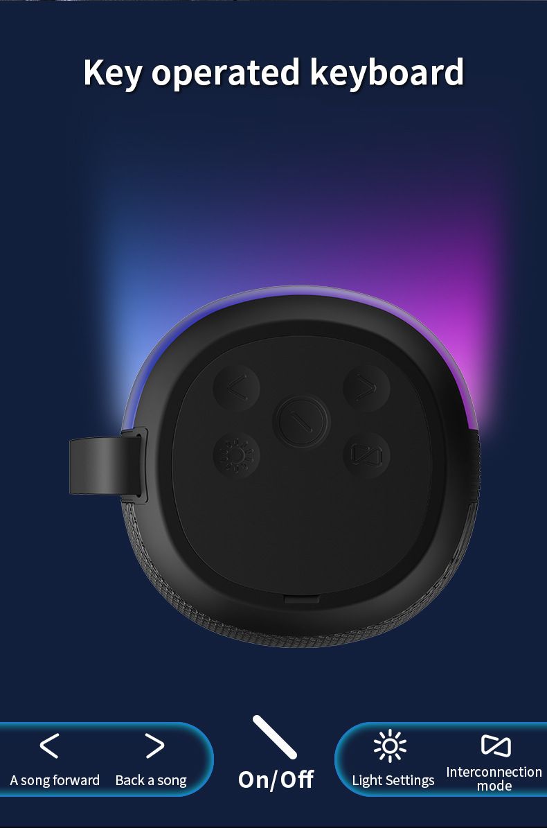 Caixa de som Bluetooth portátil para áreas externas Mini caixa de som sem fio para karaokê com microfone integrado_voghion.com