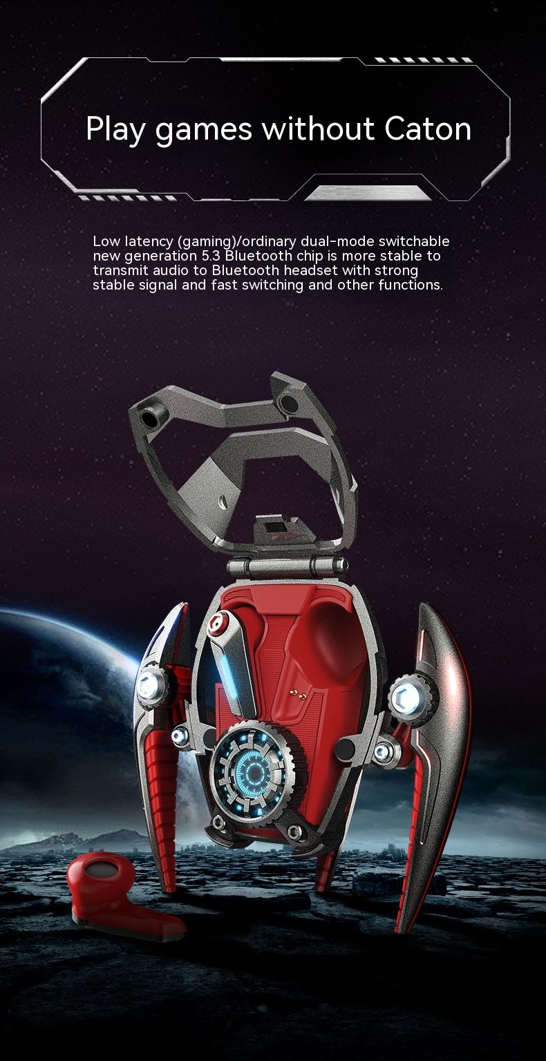 Nuevo Cd-3 Mecha auricular Auriculares inalámbricos con Bluetooth aleación auriculares mecánicos Enc reducción de ruido Tws auriculares e-sports hombre regalos_voghion.com