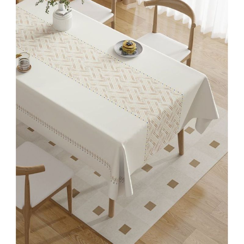 High-end Wash-Free, Wipeable, Waterproof, Oil-Proof, Home Atmosphere Tablecloth, Light Luxury, High-End Feel,_voghion.com
