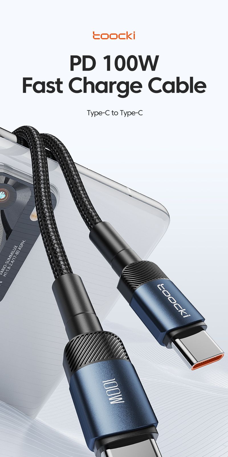 100W Type C To USB C PD Fast Charging Charger Type-C Cable For Books Samsung Xiaomi USB-C Cable 1M 2M 3M_voghion.com
