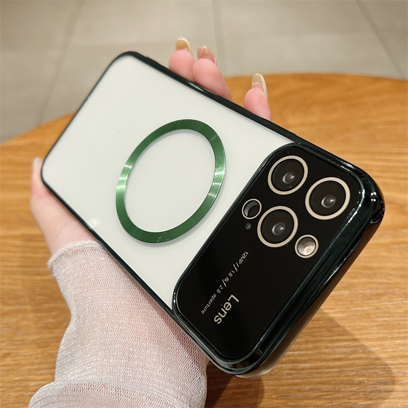 Elektroplatéiert Magnéitesch Kloer Telefonshülle Fir iPhone 14 13 12 11 Pro Max Plus XS XR X Fir Magsafe Silikon Soft TPU Réck_voghion.com
