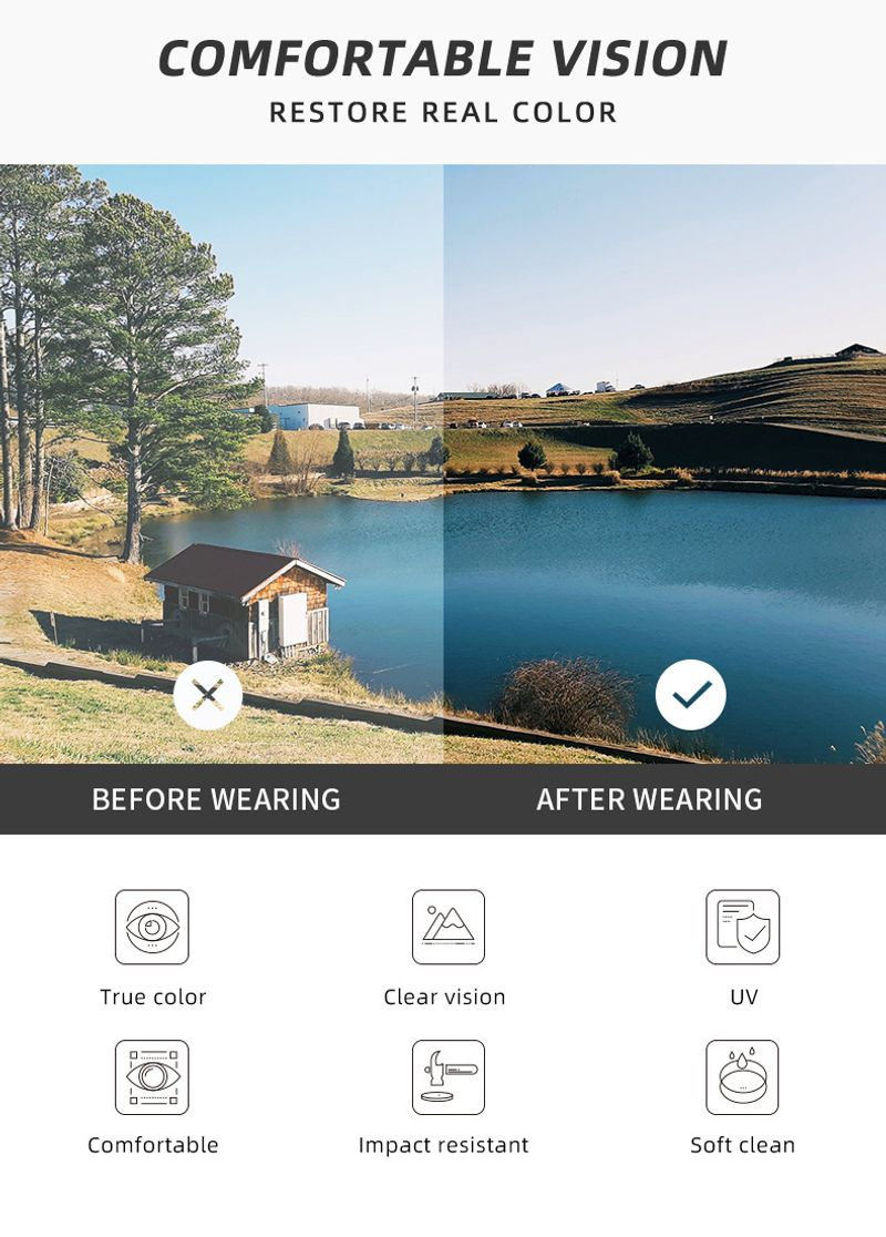 occhiali da sole quadrati da uomo di marca, occhiali retrò sfumati senza montatura in legno_voghion.com