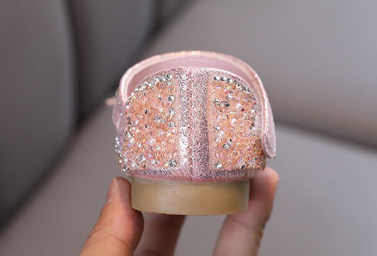 Neu Mädchen Prinzessin Bogen Baby Dance Zeigen Einzelnen Schuh Leder Schuhe Für_voghion.com