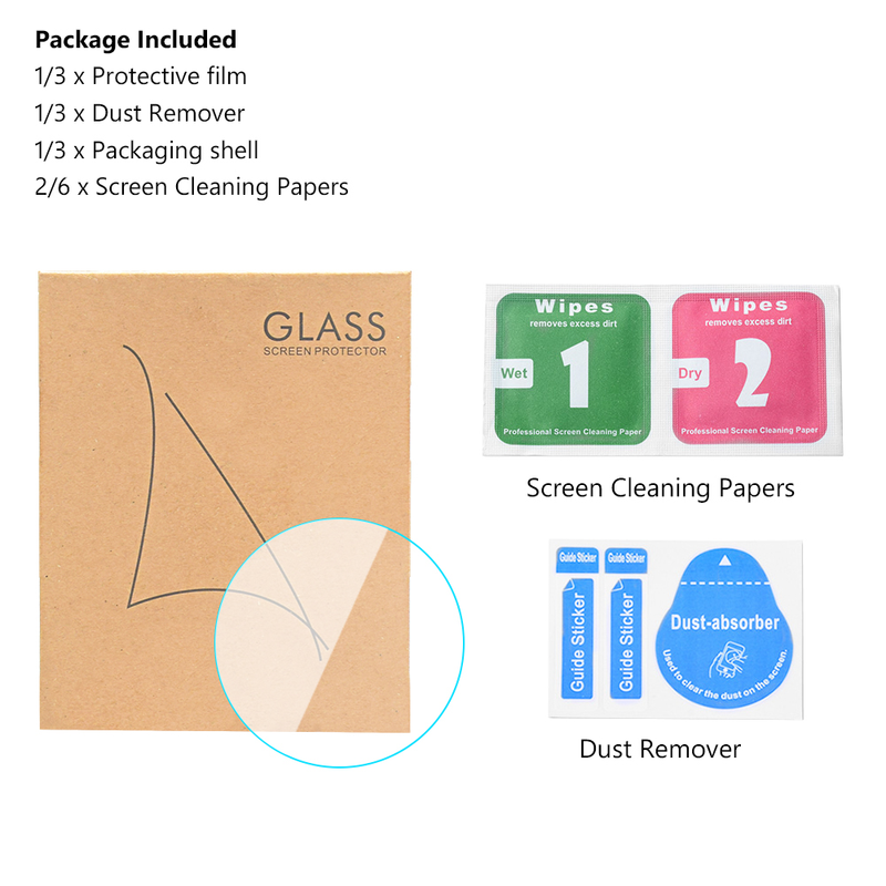 3 Pack Screen Protector Film Protective Cover For TicWatch E S C2 E2 S2 Pro Ultra Thin Tempered Glass S Screen Protector_voghion.com