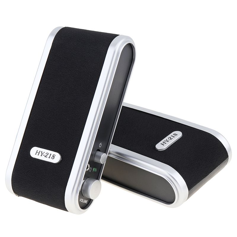HY-218 6W 2.0 Wired USB Power Notebook Speakers Stereo 3.5mm Audio Jack Portable Loud Speaker For Laptop Computer_voghion.com