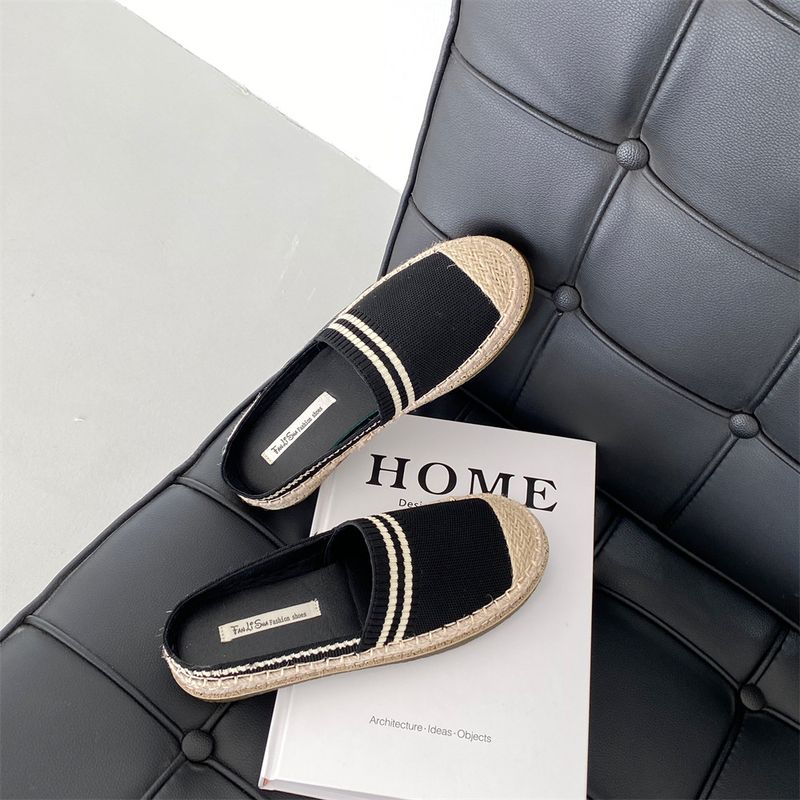 Pantofole da donna in stile francese, piccole e profumate, con suola spessa, da pescatore Lefu Muller, mezze pantofole per le vacanze estive_voghion.com