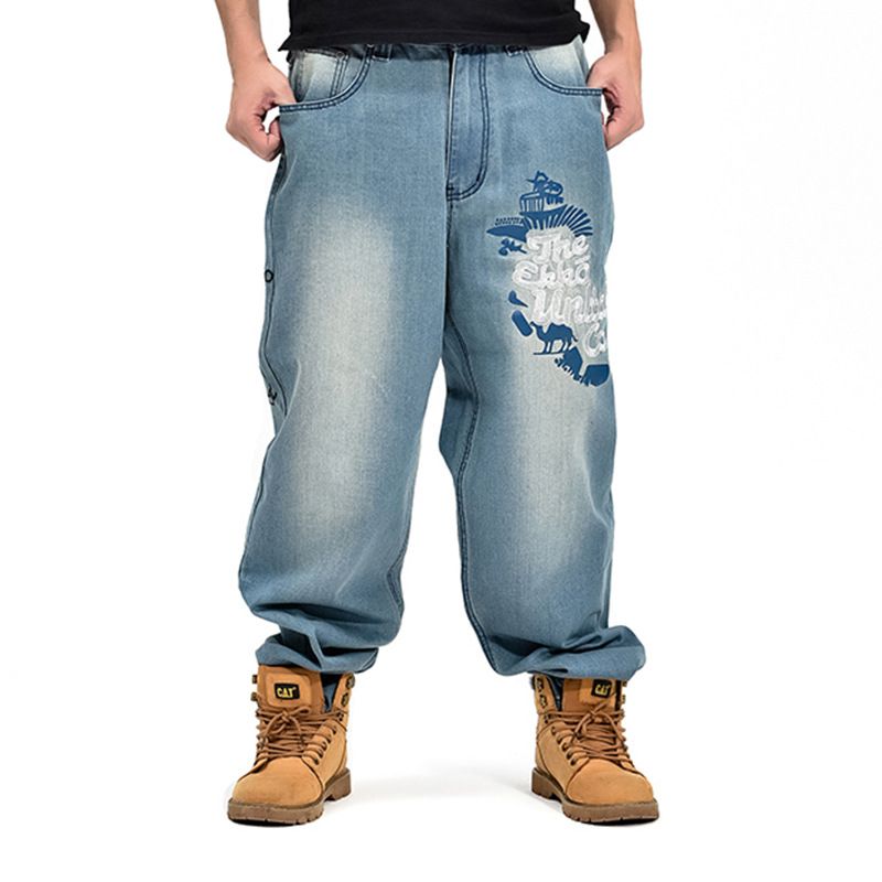 Übergröße Herren Kleidung Trendy Herbst und Winter Neue Lose Übergröße Fat Guy Hip Hop Big Size Skateboard Hosen_voghion.com