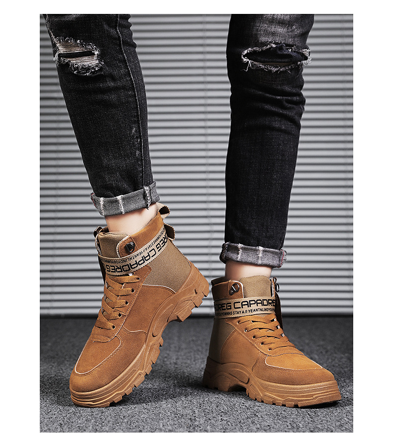Martin Boots Men's 2023 New Autumn And Winter All-match Round Head High-top trend Martin stivali stivali stivali militari da uomo scarpe da uomo_voghion.com