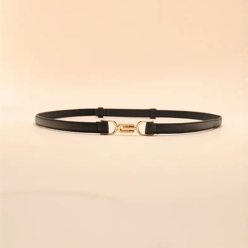 Cintura decorativa sottile con fibbia elastica per donne, semplice e versatile, per abiti, camicie, maglioni, catena in vita_voghion.com