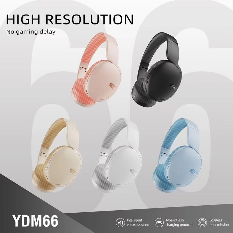 YDM66 Nuove cuffie wireless Bluetooth over-ear con bassi da gioco universali per telefoni cellulari_voghion.com