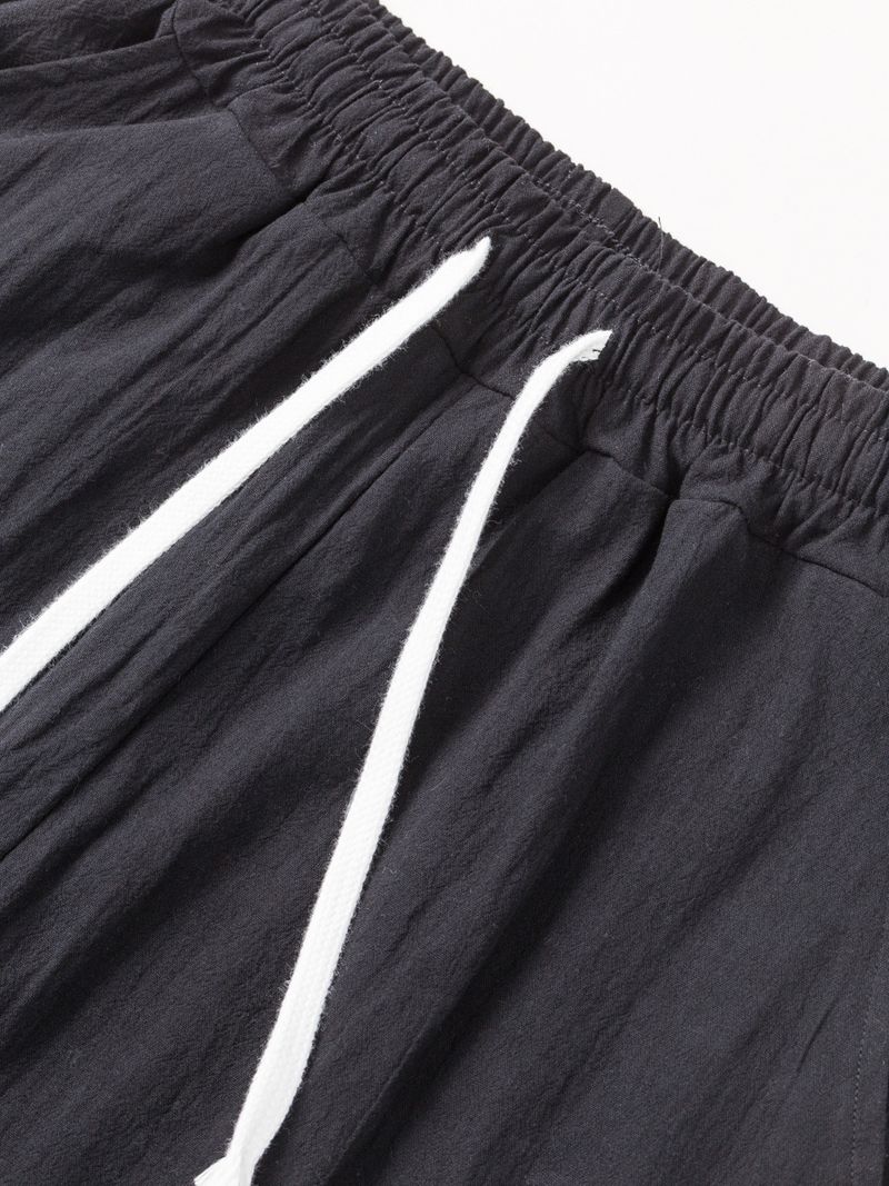 Ensemble pantalon ample décontracté en coton et manches courtes pour hommes printemps/été 2025_voghion.com