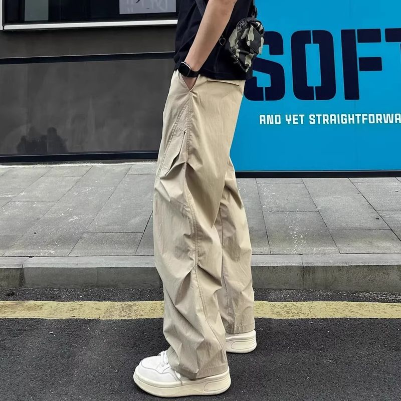 Leichte, schnelltrocknende Fallschirmjägerhose für Herren – Beige/Grau/Khaki, Sonnenschutz im Sommer, lockere Passform, Freizeithose (M-XXXL)_voghion.com