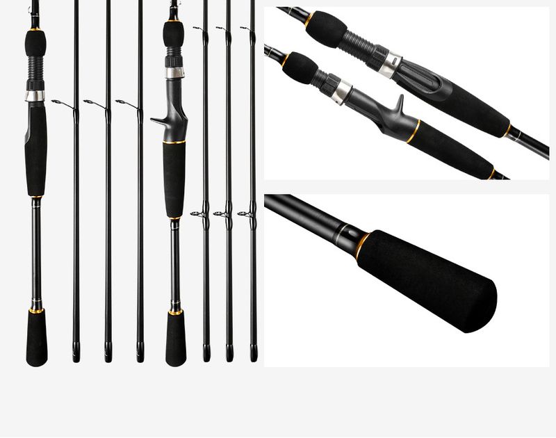 M Tuned Gun Handle Rechte handgreep Vishengel Zeevissen Baars Mandarijnvis Omgekeerde mond Carbon Plug In 3 hengels Lichte lokhengel_voghion.com