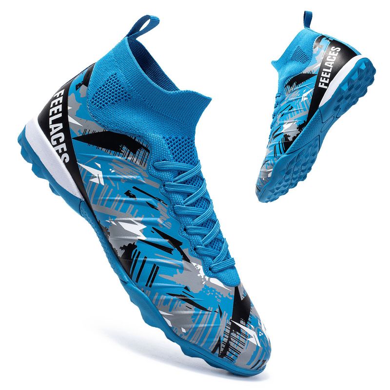 2024 New High-Top Long High-Quality Professional Training Sneakers Broken Spikes Football Shoes_voghion.com