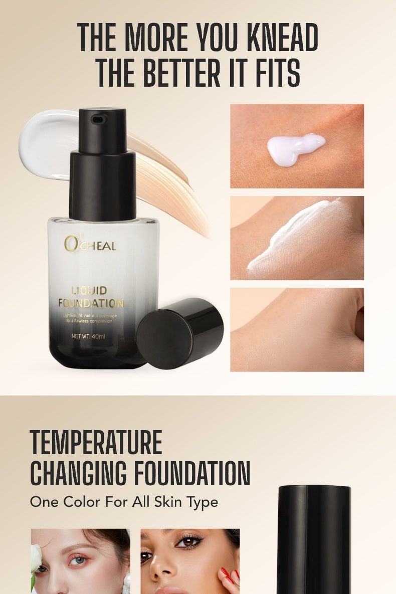 OCHEAL Concealer Temperature Change Foundation 40ml No Makeup Removal Concealer Moisturizing Clear Milk Pre-Makeup Isolator_voghion.com