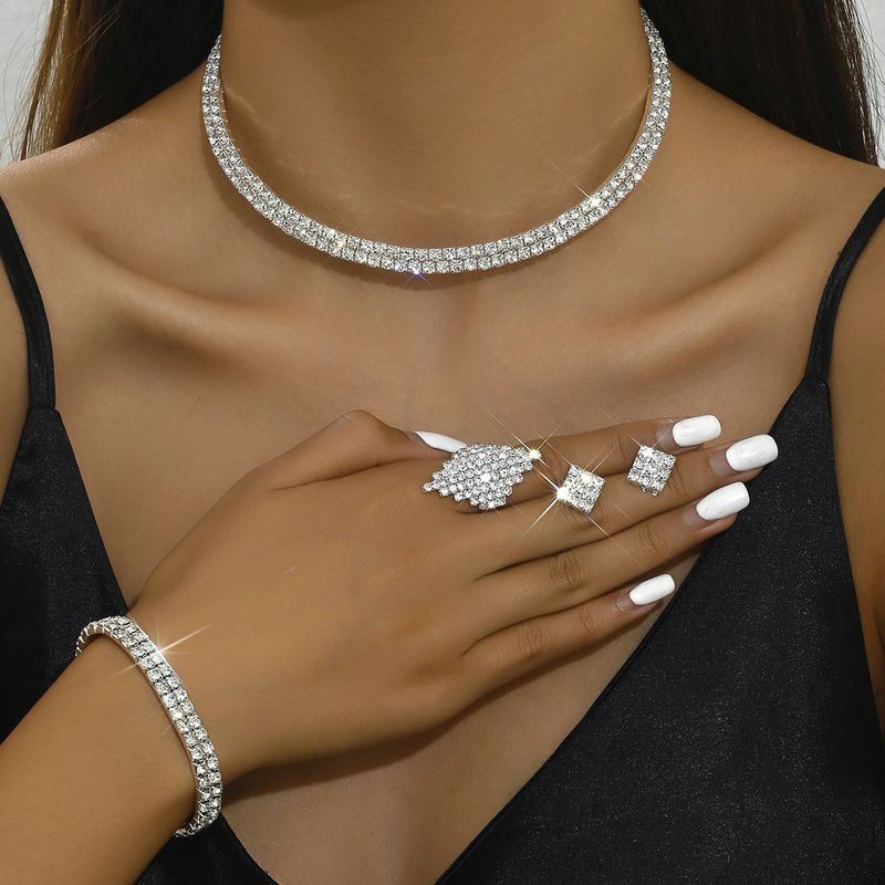 Accessori da sposa in saldo, gioielli per abito da sposa, orecchini girocollo, bracciale e anello._voghion.com