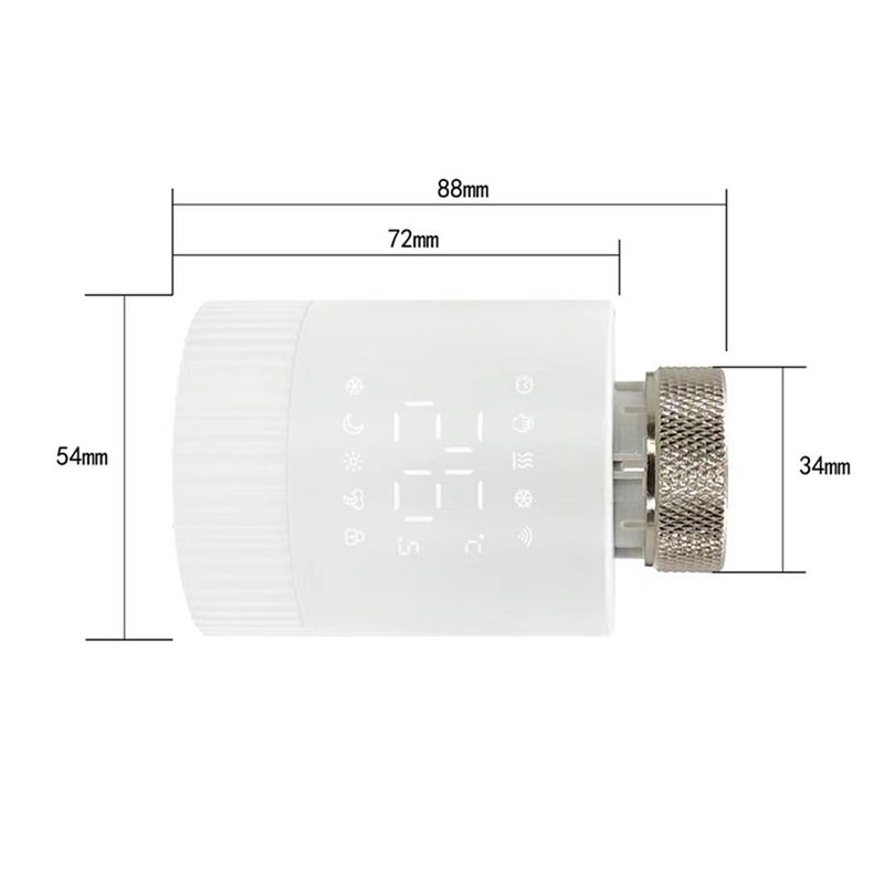 RKHK Tuya Smart WiFi Thermostatique Radiateur Vae Head TRV Thermostat Contrôleur de Température Fonctionne avec Alexa Google Home_voghion.com