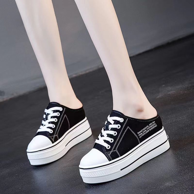 Indoor Women's Spring And Autumn Casual Waterproof Platform, Thick Soled Student Sneakers, Breathable Mesh Sports Shoes,_voghion.com