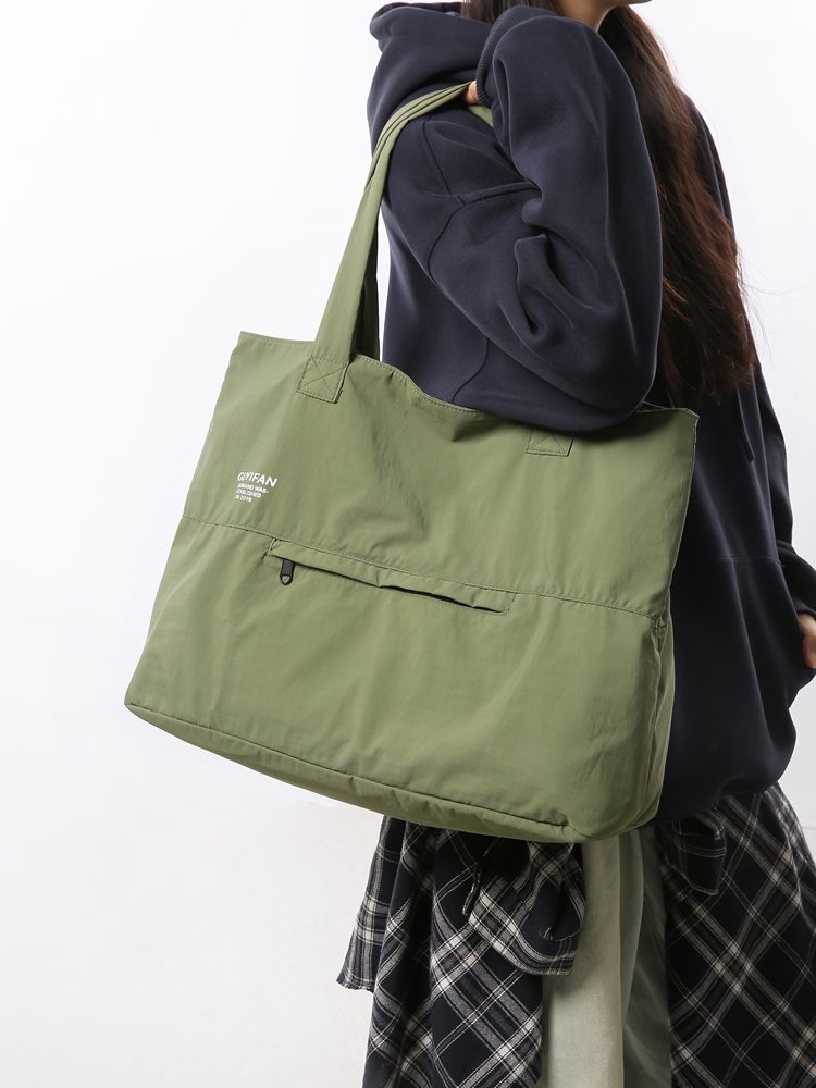 Outdoor Nical Style Original Simplicity Shoulder Waterproof Lightweight Tote Large Capacity Storage Commuter Bag_voghion.com