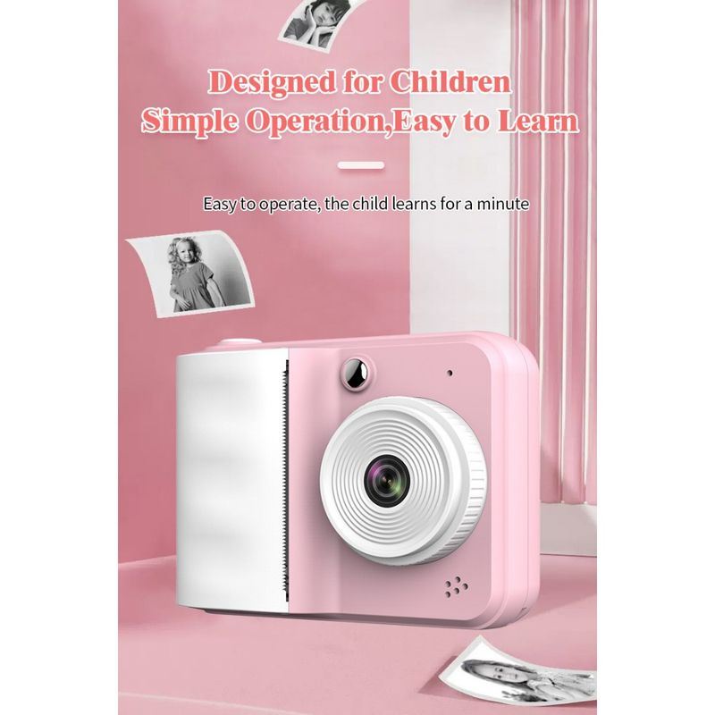 1 juego de cámara Polaroid para niños que puede tomar fotografías e imprimir juguetes para niñas de alto nivel de píxeles, regalos de cumpleaños, regalos de Navidad y Año Nuevo_voghion.com