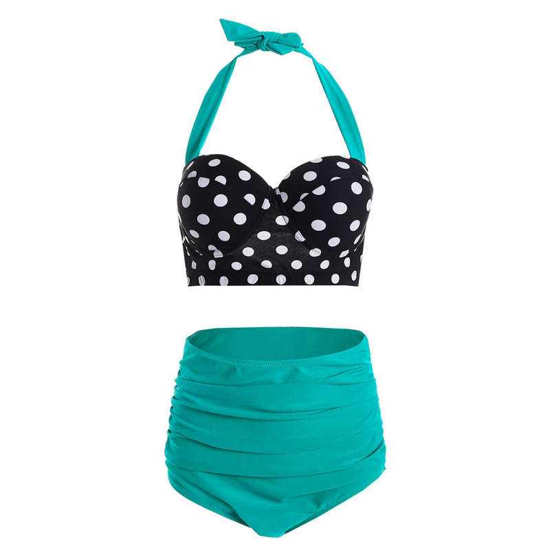 hard bag push-up slimming BIKINI high-waisted women's sexy bikini split swimsuit_voghion.com