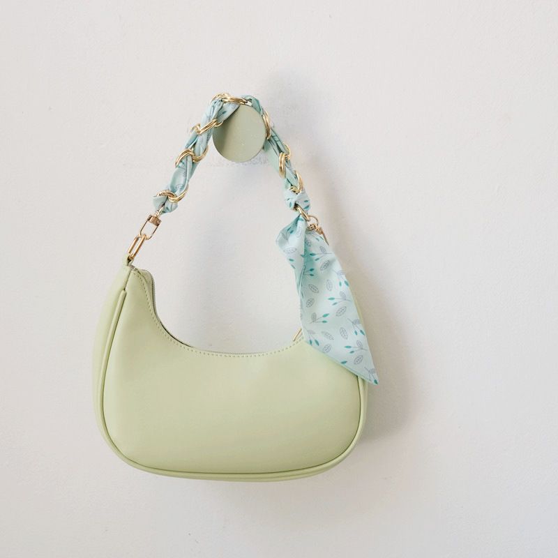 Neuer Seidenschal im Prominentenstil, vielseitig, Frühling, Sommer, Handtaschengurt, Taschenzubehör, Handheld-Telefon, kurze Kette_voghion.com