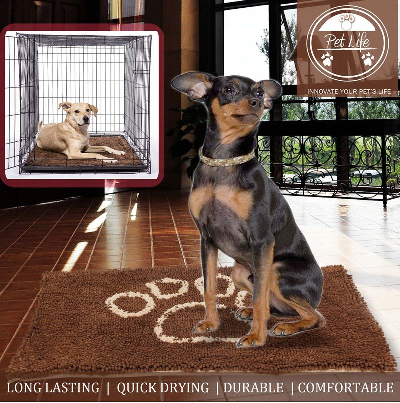 Pet Life 'Fuzzy' Quick-Drying Anti-Skid and Machine Washable Dog Mat_voghion.com
