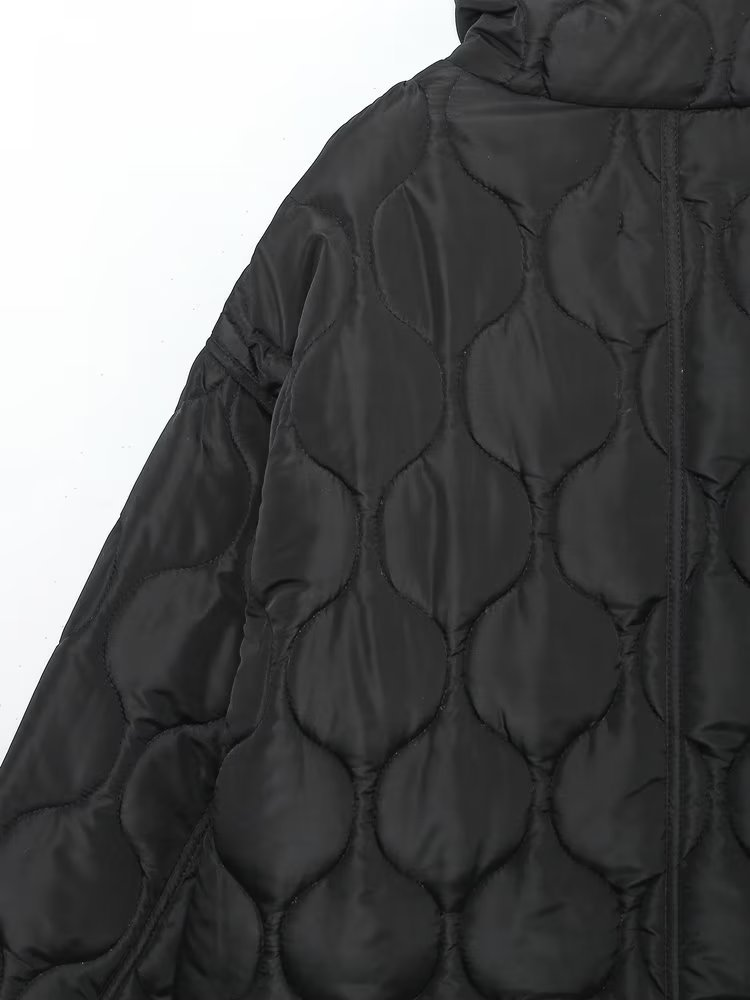 2024 Spring New Stand up Collar Cotton Loose Fit Short Coat Women's E73093Q_voghion.com