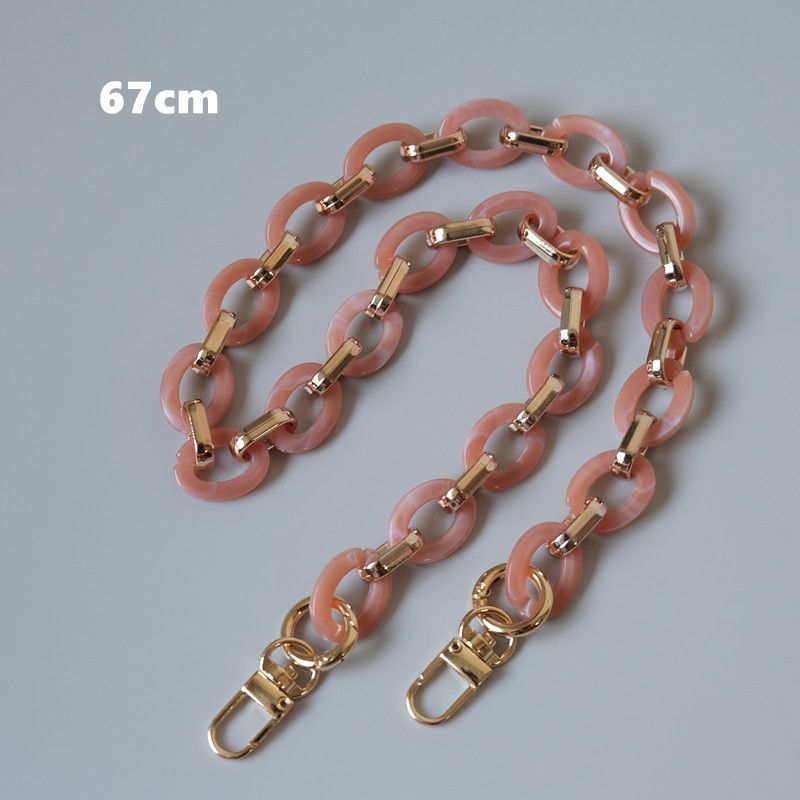 Women's Round Colorful Acrylic Resin Spring Summer Handmade Detachable Thick Bag Decoration Chain_voghion.com