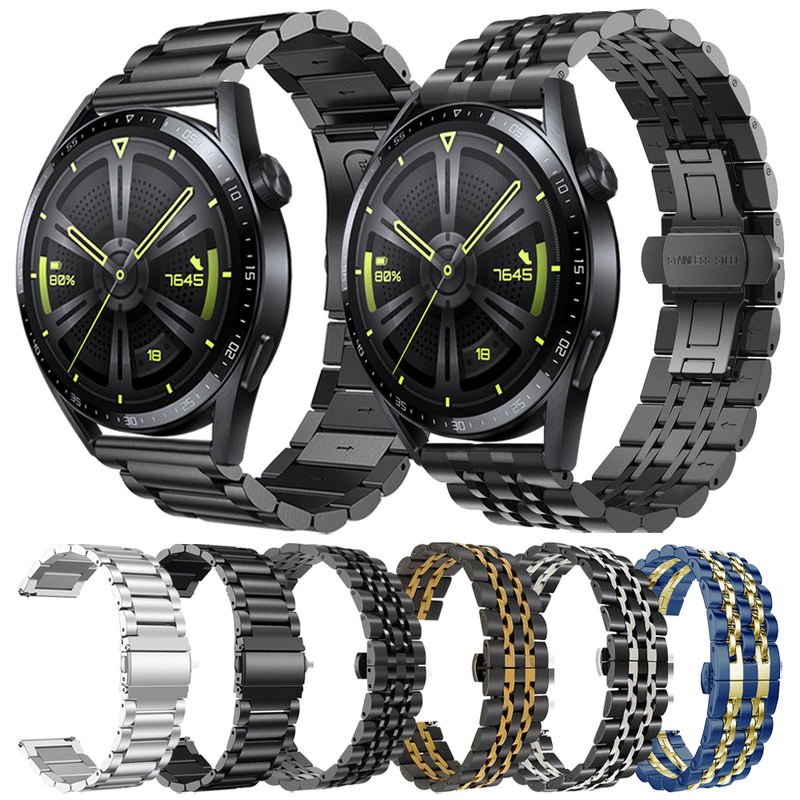 Cinturino in acciaio inossidabile per HUAWEI WATCH 3 46mm GT3 Runner / GT 2 GT2 Pro Band Watchband Bracciale Honor Magic Watch_voghion.com