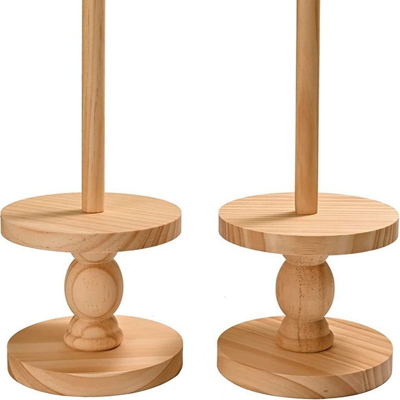 Bamboo And Wood Wedding Party Donut Stand - Minimalist Self-Service Afternoon Tea Stacking Display Tower._voghion.com
