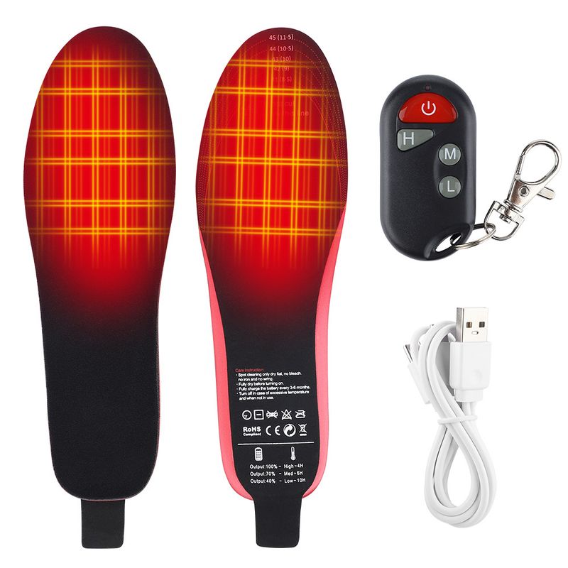 Heating are feasible for outdoor walking in winter. Warm feet, electric insoles, three speed temperature control,_voghion.com