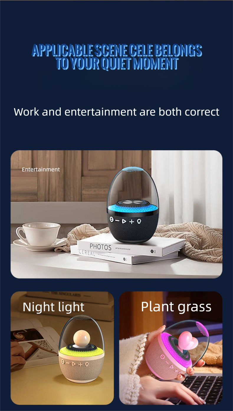 2025 New Bluetooth Birthday Small For Men Gift Atmosphere Light Computer Desktop Speaker_voghion.com