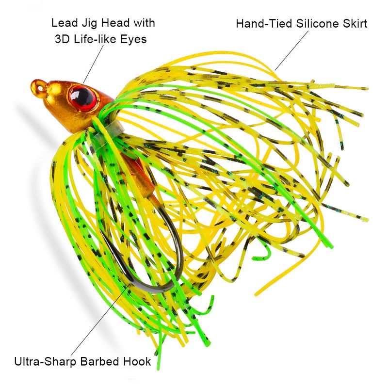 Tassel Sequin Mustache Spinnerbaits Anti-Hook Bottom Lure Lead Head Hook_voghion.com