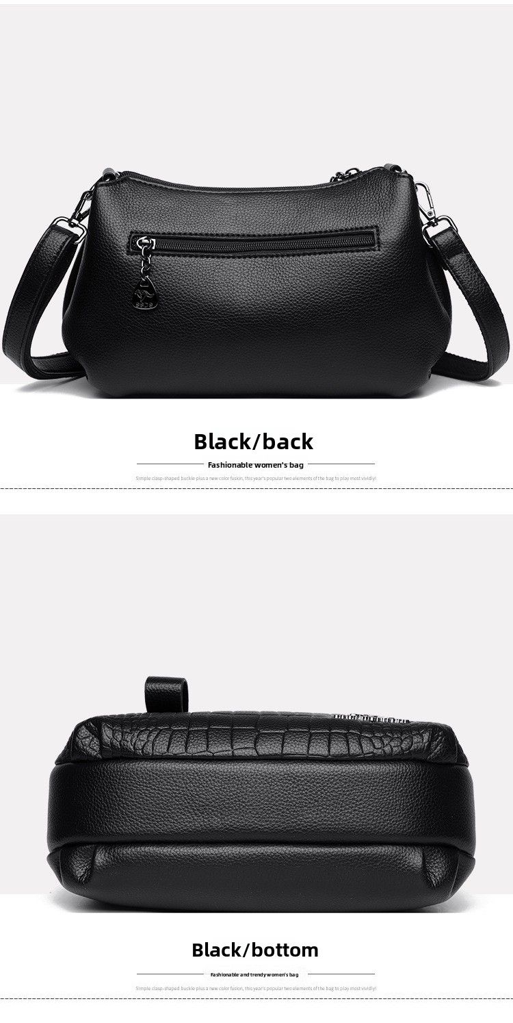 Borsa a tracolla in morbida pelle di grande capacità, stile nuovo da donna, per mamma_voghion.com