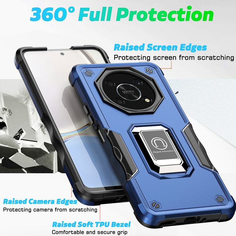 KEYSION Shockproof Armor ovitek za Honor X9 5G X30 Silikonski + PC kovinski obroč stojalo hrbtni pokrov telefona za Huawei Honor Magic_voghion.com