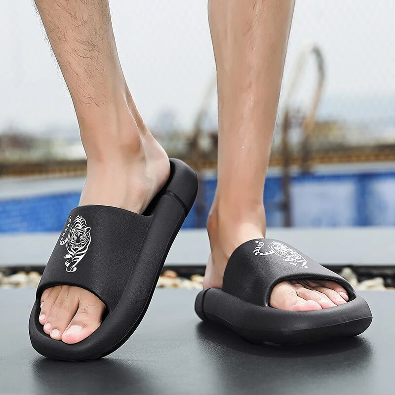 Γυναικείες και ανδρικές παντόφλες Αντιολισθητικές ολισθηρές ολισθητήρες από μαλακό αφρό με χοντρή σόλα άνετη παντόφλα για εσωτερικούς χώρους_voghion.com