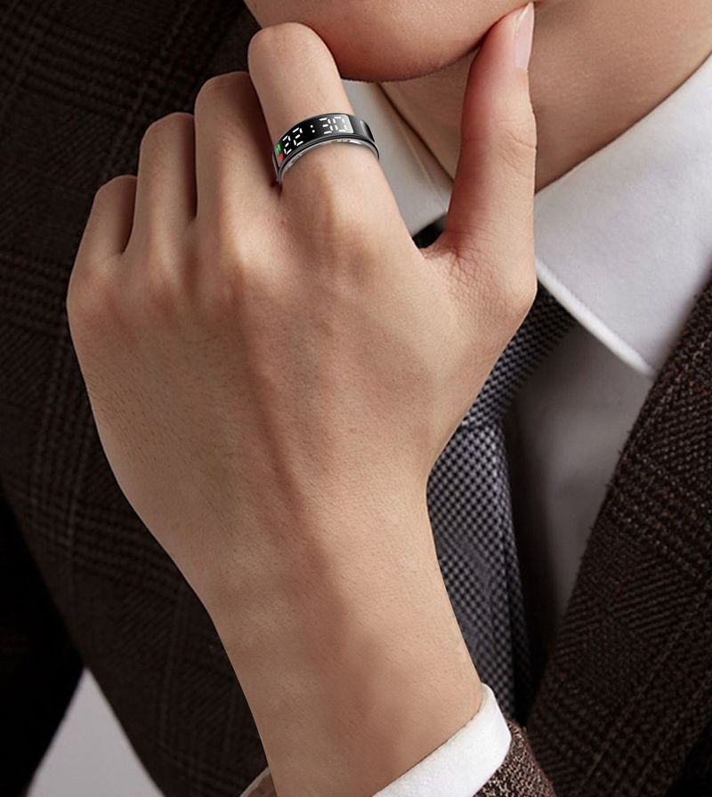 Other Consumer Electronics New Product SR08 Display Can Take Pictures Ring Heart Rate Blood Oxygen Smart Ring Call Reminder Smart Ring_voghion.com