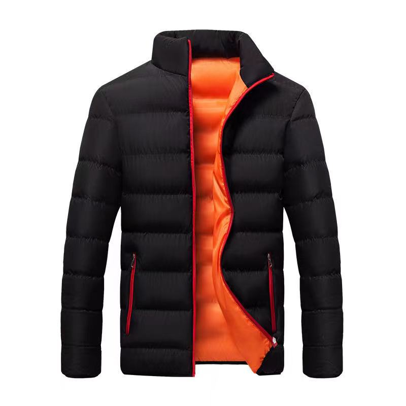 Herrenbekleidung Baumwolle Herrenmantel Schlanker, mittellanger, trendiger, lässiger, dicker, warmer Daunenmantel aus Baumwolle_voghion.com