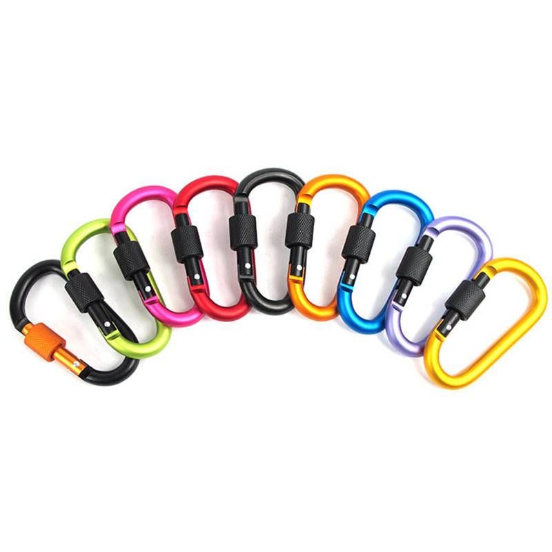 Carabiner D-Type Outdoor Gear Multi-Functional Hook Quick Retractable Keychain Backpack Accessories Safety Hanging Clip_voghion.com