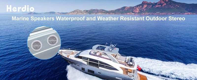 Lot de 2 haut-parleurs stéréo d'extérieur pour bateau, étanches et résistants aux intempéries, 2 voies, 6,5 pouces, 120 W, parfaits pour VTT, UTV_voghion.com