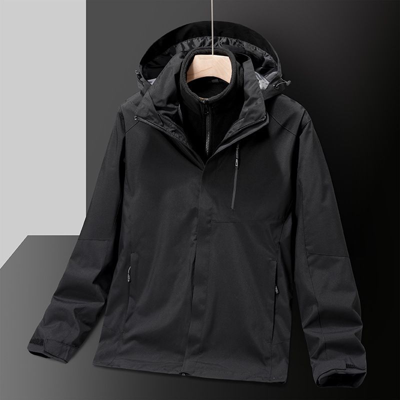 Neu Paar Drei-in-Eins 0,05 kg Stück Set Jacke Für Männer Und Frauen Abnehmbare Hooe Herbst Winter Wandern Kleidung_voghion.com