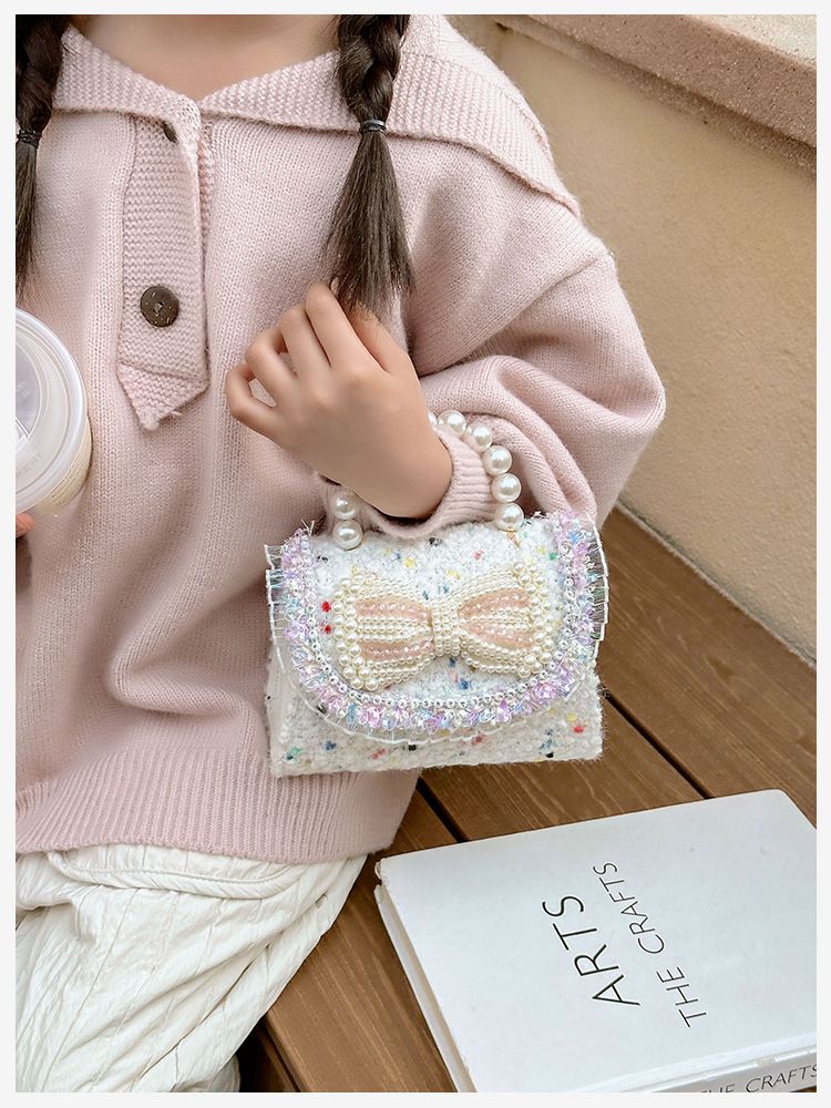 Andralyn Bērnu soma Modes plecu soma karikatūra Pearl Bow Crossbody Bag Mini Princess Zero Wallet_voghion.com