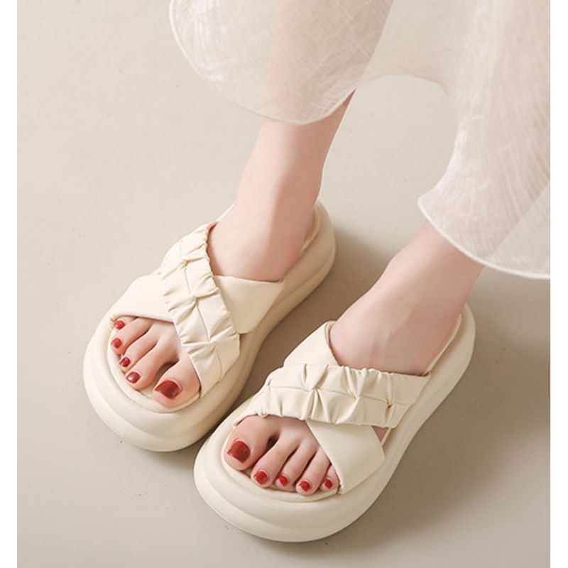 Γυναικεία σανδάλια με χοντρή σόλα και ανυψωτικά, καλοκαίρι 2024, μοντέρνα σανδάλια Fairy Wind, με πλατφόρμες δύο τεμαχίων, μικρές_voghion.com