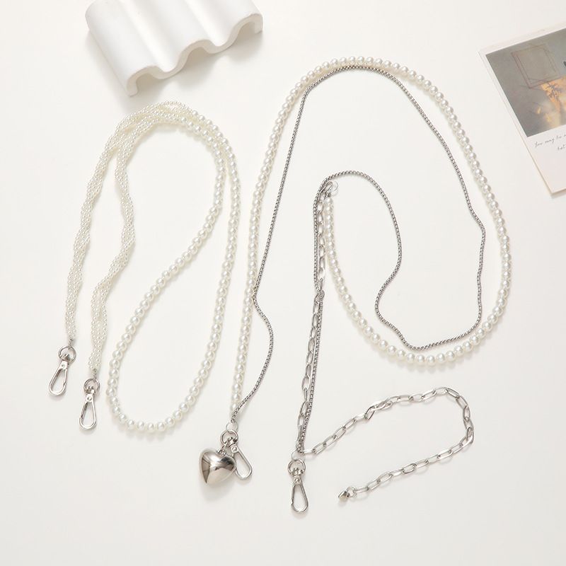 Neu Geflochtene Lanyard Herz Anhänger Perle Crossbody Telefon Fall Dekoration Tasche Kette Für_voghion.com