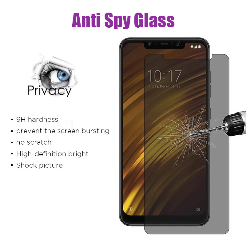 Anti-spion herdet glass til Xiaomi Mi 10 Lite 9 Lite A3 personvern skjermbeskytter til Xiaomi Mi 10T Lite 10T Pro 9T Pro_voghion.com