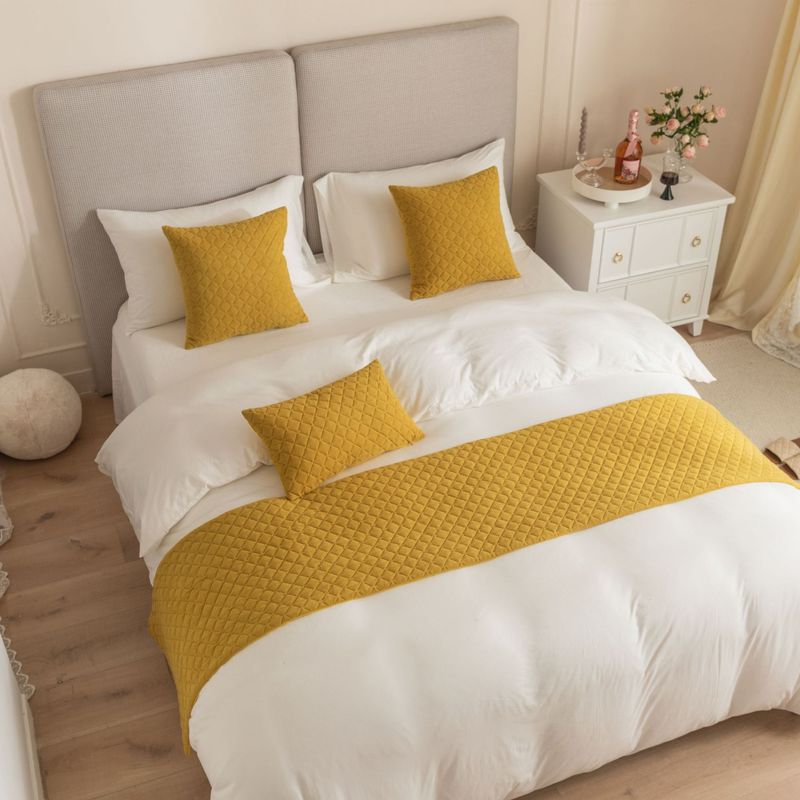 Semplice modello olandese in velluto ultrasonico a rombi per hotel, hotel, casa, letto, asciugamano, bandiera_voghion.com